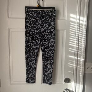 Reebok Black and White Kids Leggings